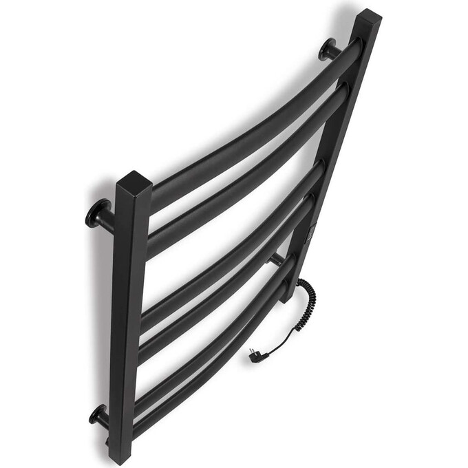 Электрический полотенцесушитель Laris Зебра Атлант ЧКЧ6 R3 73207618 (500x700, черный матовый, правый, с таймером), Доступные размеры: 500 x 700, Цвет производителя: черный матовый, Подключение полотенцесушителя: правое, фото 4