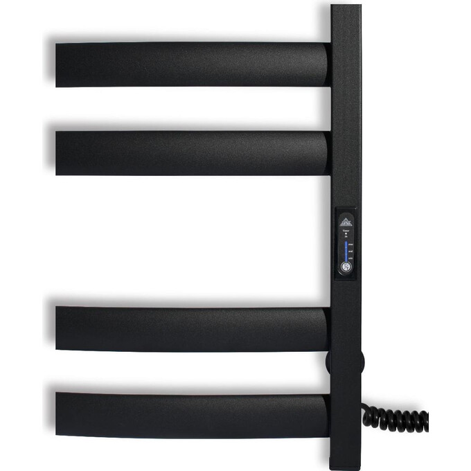 Электрический полотенцесушитель Laris Зебра Атлант ЧКЧ6 R3 73207618 (500x700, черный матовый, правый, с таймером), Доступные размеры: 500 x 700, Цвет производителя: черный матовый, Подключение полотенцесушителя: правое, фото 6