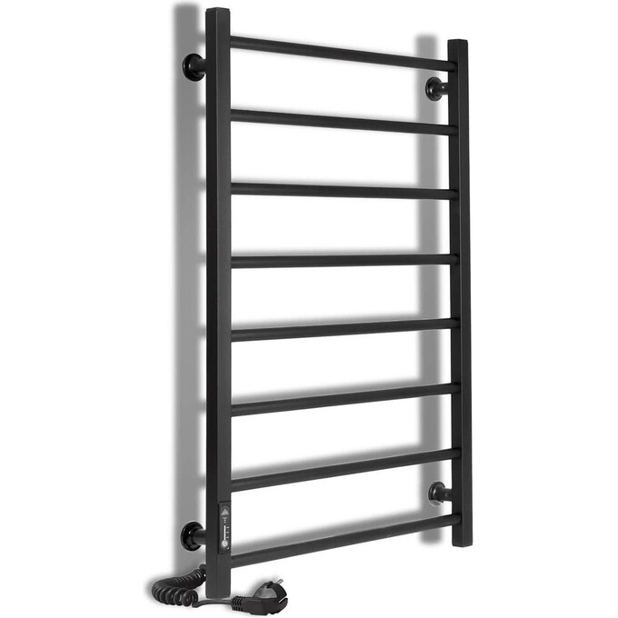 Электрический полотенцесушитель Laris Зебра Альфа ЧКЧ8 R3 73207628 (500x800, черный матовый, левый, с таймером), Доступные размеры: 500 x 800, Цвет производителя: черный матовый, Подключение полотенцесушителя: левое, фото 