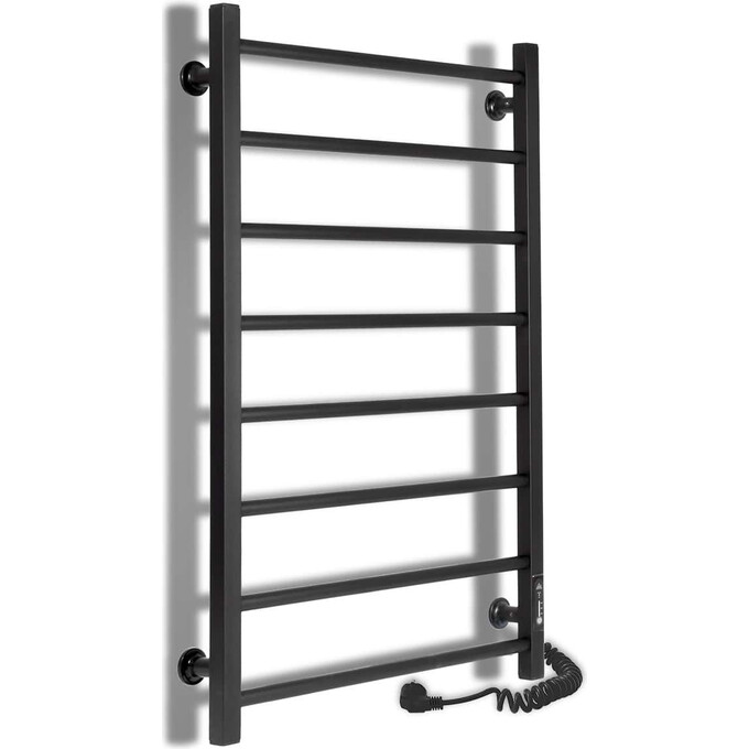 Електрична рушникосушарка Laris Зебра Альфа ЧКЧ8 R3 73207631 (500x800, чорна матова, права, з таймером), Доступні розміри: 500 x 800, Колір виробника: чорний матовий, Підключення рушникосушарки: праве, фото 