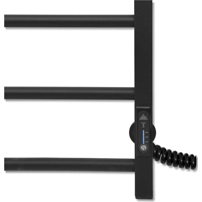 Електрична рушникосушарка Laris Зебра Альфа ЧКЧ8 R3 73207631 (500x800, чорна матова, права, з таймером), Доступні розміри: 500 x 800, Колір виробника: чорний матовий, Підключення рушникосушарки: праве, фото , изображение 5