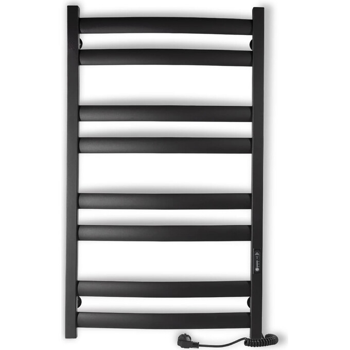 Электрический полотенцесушитель Laris Зебра Атлант ЧКЧ8 R3 73207621 (500x900, черный матовый, правый, с таймером), Доступные размеры: 500 x 900, Цвет производителя: черный матовый, Подключение полотенцесушителя: правое, фото 2