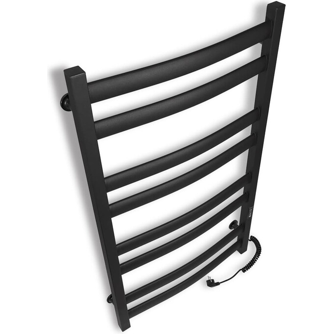 Электрический полотенцесушитель Laris Зебра Атлант ЧКЧ8 R3 73207621 (500x900, черный матовый, правый, с таймером), Доступные размеры: 500 x 900, Цвет производителя: черный матовый, Подключение полотенцесушителя: правое, фото 3