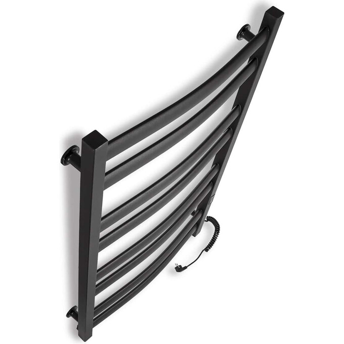 Электрический полотенцесушитель Laris Зебра Атлант ЧКЧ8 R3 73207621 (500x900, черный матовый, правый, с таймером), Доступные размеры: 500 x 900, Цвет производителя: черный матовый, Подключение полотенцесушителя: правое, фото 4