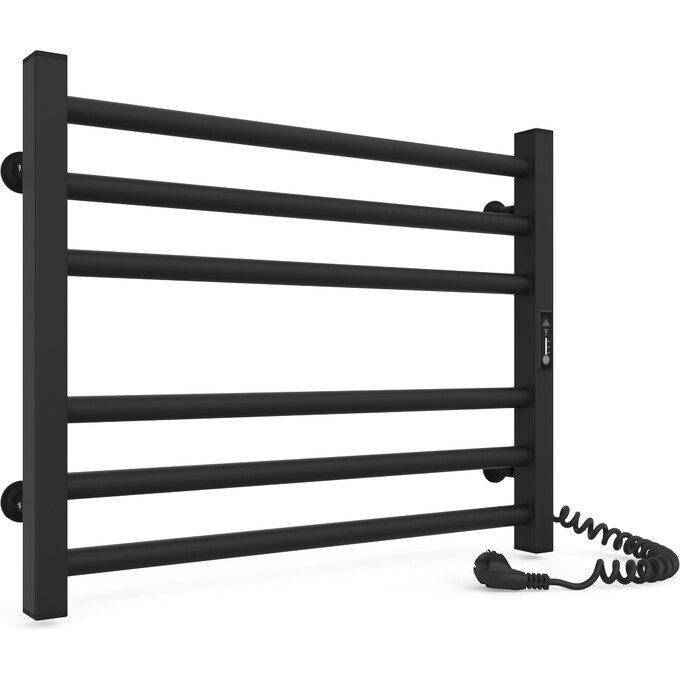 Электрический полотенцесушитель Laris Зебра Альфа-25 ЧК(Ч)6 R3 73207760 (600x500, черный матовый, правый, с таймером), Доступные размеры: 600 x 500, Цвет производителя: черный матовый, Подключение полотенцесушителя: правое, фото 