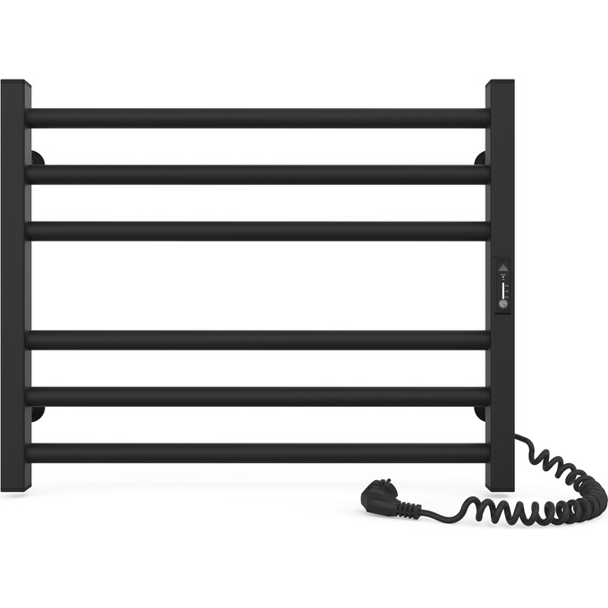 Электрический полотенцесушитель Laris Зебра Альфа-25 ЧК(Ч)6 R3 73207760 (600x500, черный матовый, правый, с таймером), Доступные размеры: 600 x 500, Цвет производителя: черный матовый, Подключение полотенцесушителя: правое, фото 3