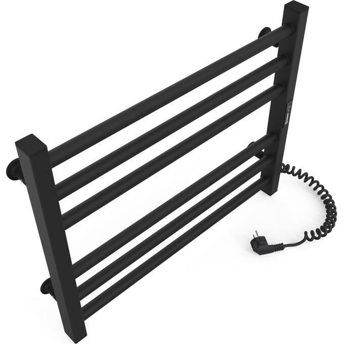 Электрический полотенцесушитель Laris Зебра Альфа-25 ЧК(Ч)6 R3 73207760 (600x500, черный матовый, правый, с таймером), Доступные размеры: 600 x 500, Цвет производителя: черный матовый, Подключение полотенцесушителя: правое, фото 4