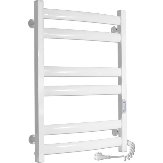Электрический полотенцесушитель Laris Зебра Атлант ЧК6 R3 77700097 (500x700, белый матовый, правый, с таймером), Доступные размеры: 500 x 700, Цвет производителя: белый матовый, Подключение полотенцесушителя: правое, фото 