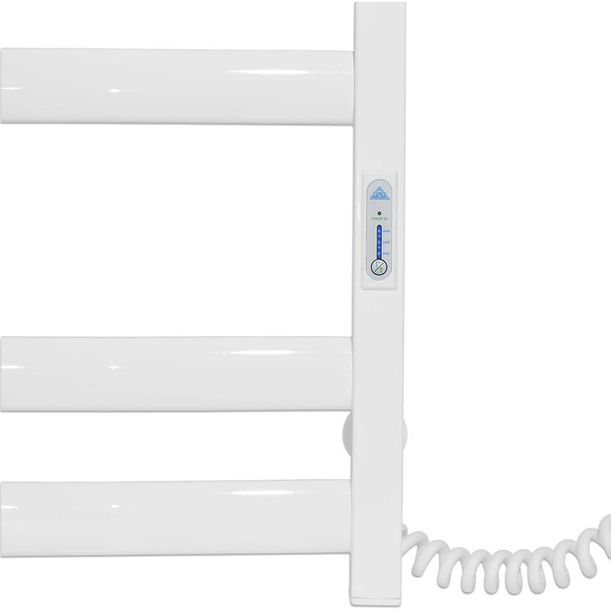 Электрический полотенцесушитель Laris Зебра Атлант ЧК6 R3 77700097 (500x700, белый матовый, правый, с таймером), Доступные размеры: 500 x 700, Цвет производителя: белый матовый, Подключение полотенцесушителя: правое, фото 5