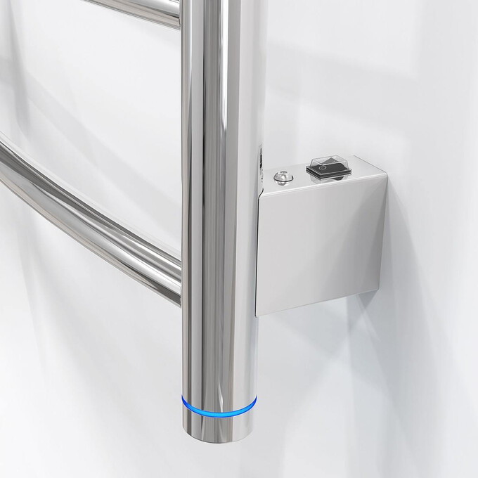 Комплект для скрытого подключения полотенцесушителя Laris 73207634 (для круглой стойки Ø 30 мм, с выключателем), фото 2