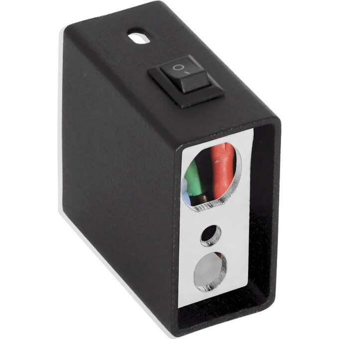 Комплект для скрытого подключения полотенцесушителя Laris 73207636 (черный, для профильной стойки, с выключателем), фото 