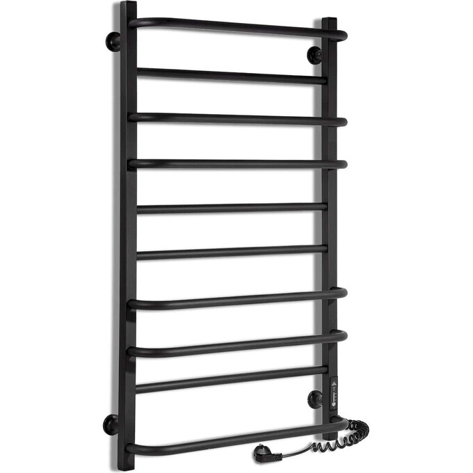 Электрический полотенцесушитель Laris Зебра Комфорт ЧКЧ10 R3 73207639 (500x900, черный матовый, правый, с таймером), Доступные размеры: 500 x 900, Цвет производителя: черный матовый, Подключение полотенцесушителя: правое, фото 