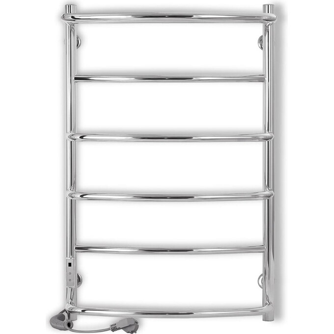 Электрический полотенцесушитель Laris Еврофлеш П6 S 73207610 (500x800, хром/белый/черный/золото/бронза, левый, сенсорный, с таймером, с полкой), Доступные размеры: 500 x 800, Подключение полотенцесушителя: левое, фото 2