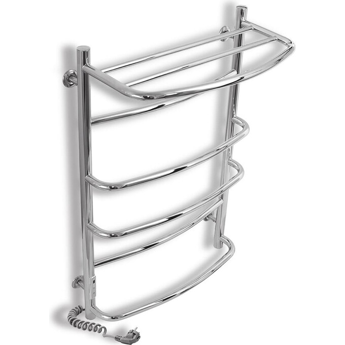 Электрический полотенцесушитель Laris Еврофлеш П6 S 73207610 (500x800, хром/белый/черный/золото/бронза, левый, сенсорный, с таймером, с полкой), Доступные размеры: 500 x 800, Подключение полотенцесушителя: левое, фото 3