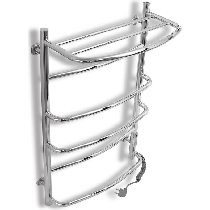 Электрический полотенцесушитель Laris Еврофлеш П6 73207611 (500x800, хром/белый/черный/золото/бронза, правый, сенсорный, с таймером, с полкой), Доступные размеры: 500 x 800, Подключение полотенцесушителя: правое, фото 3