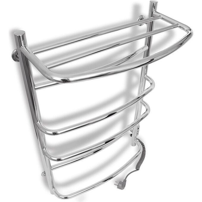 Электрический полотенцесушитель Laris Еврофлеш П6 73207611 (500x800, хром/белый/черный/золото/бронза, правый, сенсорный, с таймером, с полкой), Доступные размеры: 500 x 800, Подключение полотенцесушителя: правое, фото 4