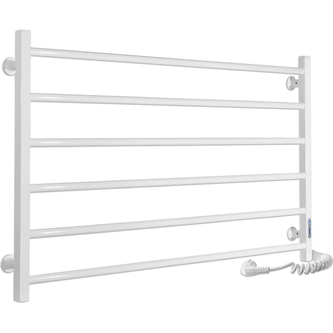 Электрический полотенцесушитель Laris Зебра Горизонт ЧК6 R3 77700081 (1000x600, белый глянцевый, правый, с таймером), фото 