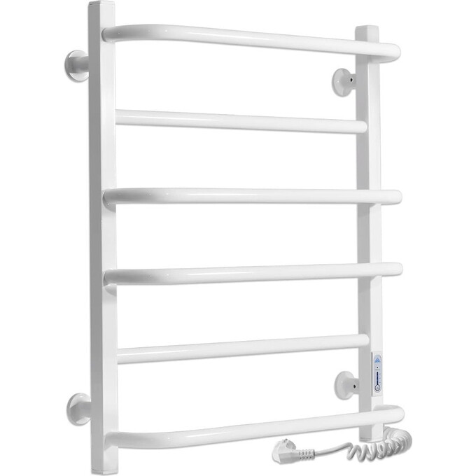 Электрический полотенцесушитель Laris Зебра Комфорт ЧК6 R3 77700093 (500x600, белый глянцевый, правый, с таймером), Доступные размеры: 500 x 600, Цвет производителя: белый глянец, Подключение полотенцесушителя: правое, фото 