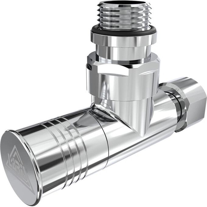 Кран угловой для полотенцесушителя Laris Luxon LX-4702 71401062 (1/2"x1/2", хром/белый/черный/золото/бронза), фото 3