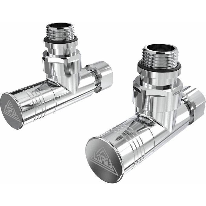 Кран угловой для полотенцесушителя Laris Luxon LX-4702 71401062 (1/2"x1/2", хром/белый/черный/золото/бронза), фото 