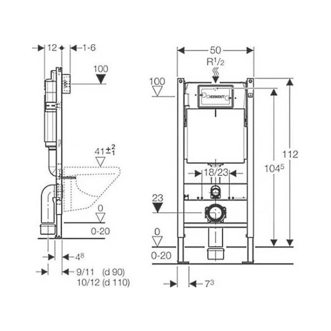 Унитаз подвесной Kolo Idol с инсталляцией Geberit Duofix Pro 20 118.315.21.2 (унитаз, сиденье с микролифтом, инсталляция, клавиша смыва), фото 3