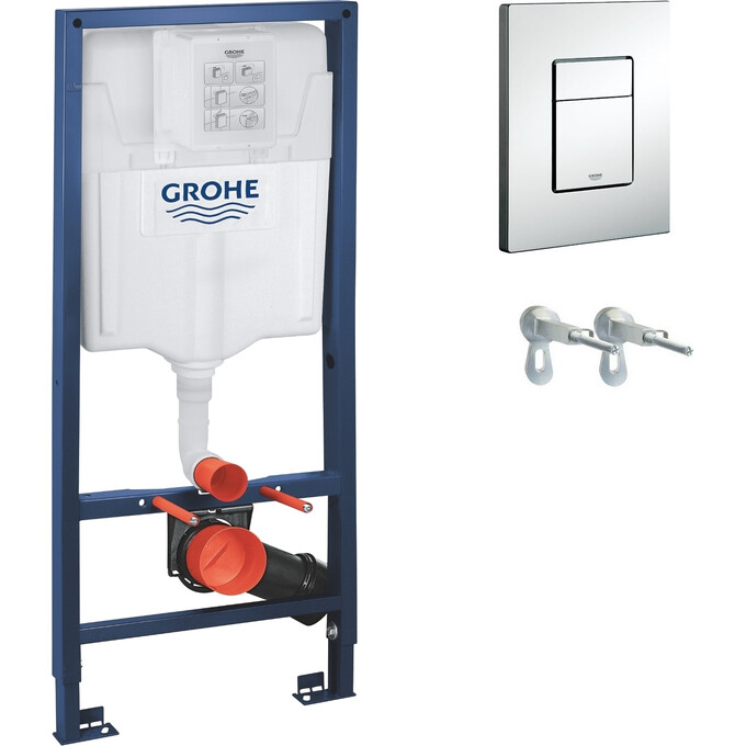 Система инсталляции для унитаза Grohe Rapid Sl 38772001 3 в 1 (с клавишей смыва и креплением), фото 