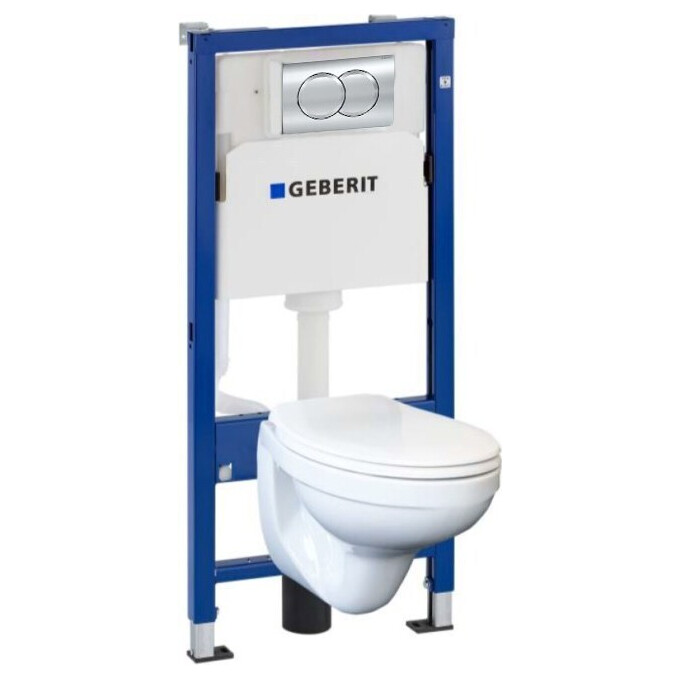 Унитаз подвесной Kolo Idol с инсталляцией Geberit Duofix Pro 20 118.315.21.2 (унитаз, сиденье с микролифтом, инсталляция, клавиша смыва), фото 