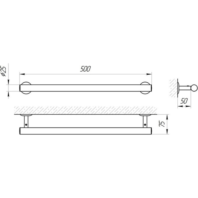 Полотенцедержатель Laris Классик 71401037 (хром/белый/черный/золото/бронза), фото 4