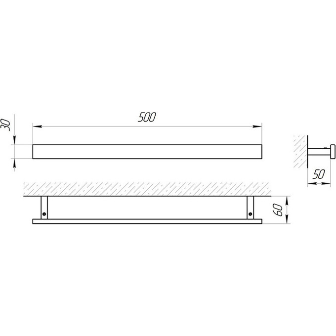 Полотенцедержатель Laris Кватро 71401039 (хром/белый/черный/золото/бронза), фото 4