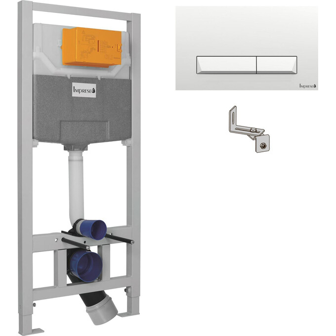 Система инсталляции для унитаза Imprese I-Frame i8109 3 в 1 (с клавишей смыва и креплением), фото 
