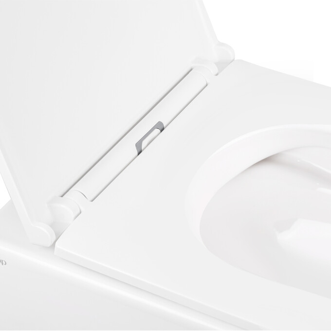 Безободковый подвесной унитаз Qtap Robin QT1333046ENRW (с сиденьем), фото 5