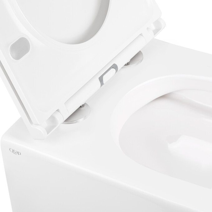 Безободковый подвесной унитаз Qtap Robin QT1333046ENRW (с сиденьем), фото 6