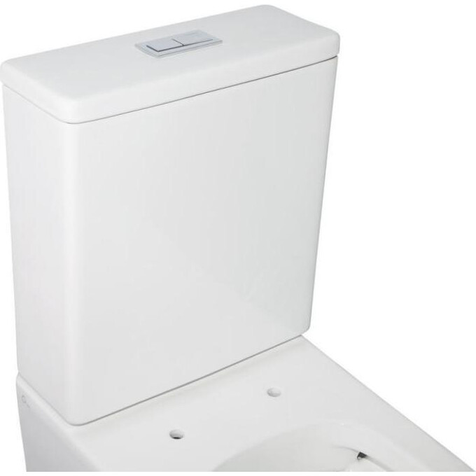 Безободковый унитаз-компакт Qtap Crow QT05222170W (с сиденьем), фото 4