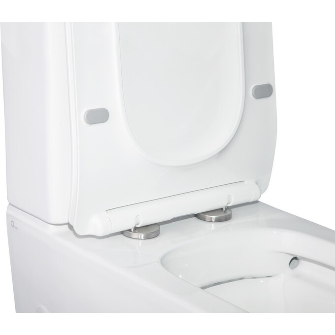 Безободковый унитаз-компакт Qtap Crow QT05222170W (с сиденьем), фото 5