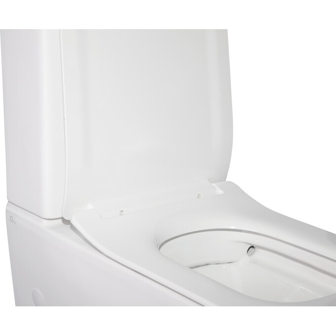 Безободковый унитаз-компакт Qtap Crow QT05222170W (с сиденьем), фото 6