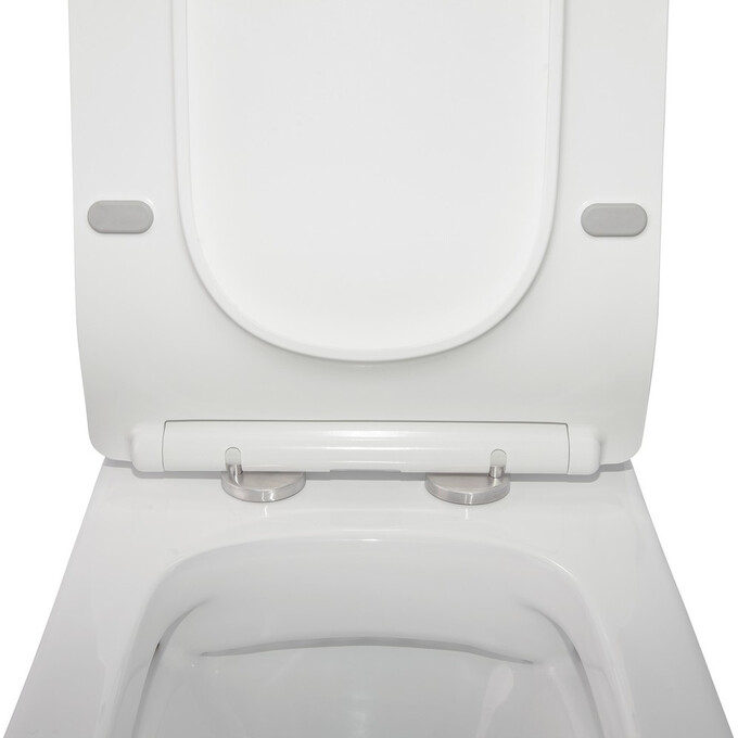 Безободковый унитаз-компакт Qtap Crow QT05222170W (с сиденьем), фото 7