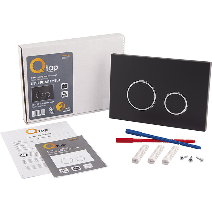 Клавиша смыва Qtap Nest QT0111M11V1146MB (черная матовая), Цвет производителя: черный матовый, фото 4