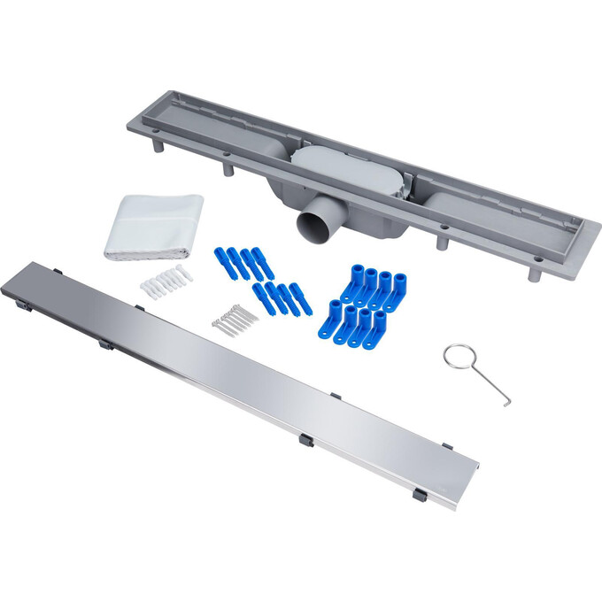 Трап для душу Qtap Dry Tile304-600 (QTDRYTILE304600, 600 мм, сірий/хром), фото , изображение 5