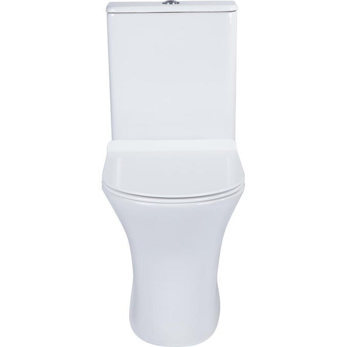 Безободковый унитаз-компакт Qtap Presto QT24221217AW (с сиденьем), фото 2