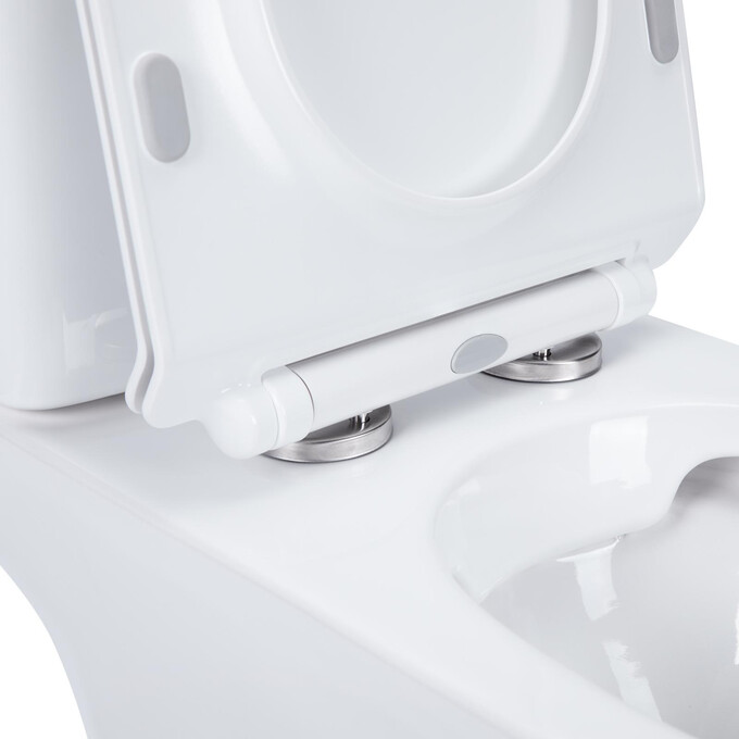 Безободковый унитаз-компакт Qtap Presto QT24221217AW (с сиденьем), фото 7