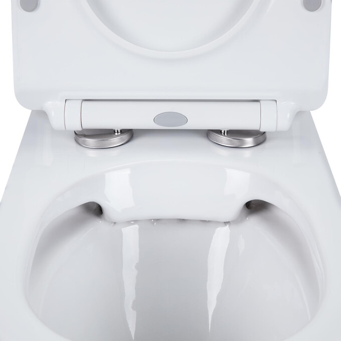 Безободковый унитаз-компакт Qtap Presto QT24221217AW (с сиденьем), фото 8