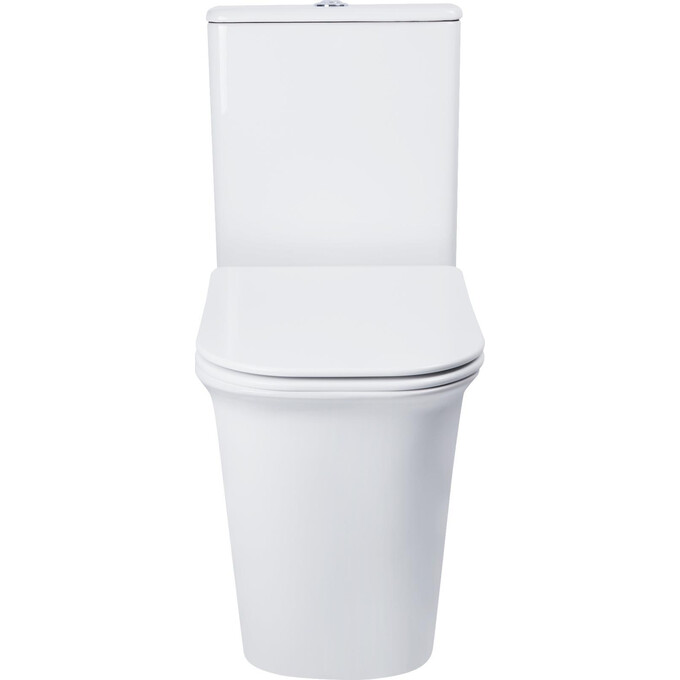 Безободковый унитаз-компакт Qtap Nando QT12221222AW (с сиденьем), фото 2