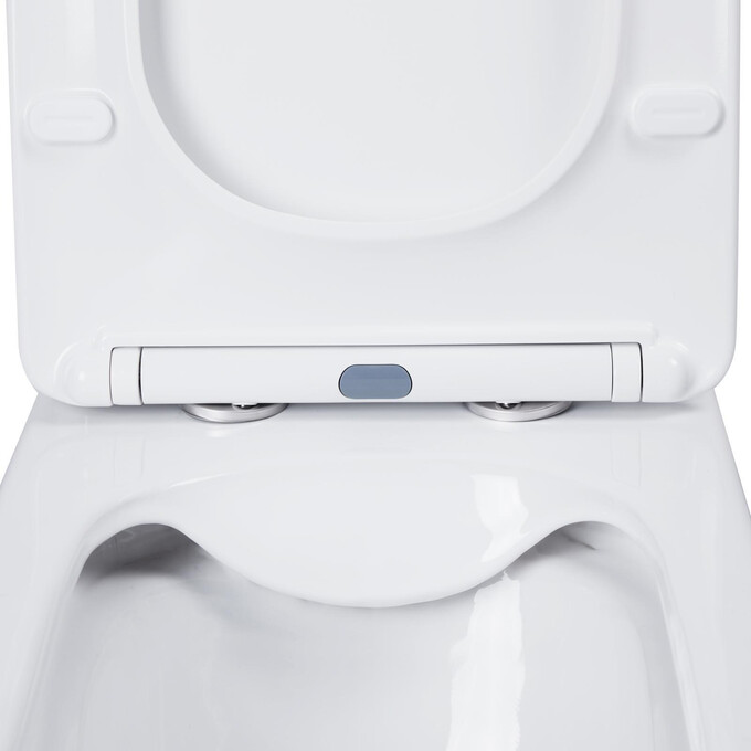 Безободковый унитаз-компакт Qtap Nando QT12221222AW (с сиденьем), фото 7