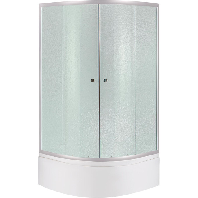 Душевая кабина Lidz Latwa SC80x80.SAT.HIGH.FR с поддоном Lidz Kapielka ST80x80x41 (LLSC8080SATHIGHFR2SET, 80x80 см, стекло матовое, профиль сатин), фото 