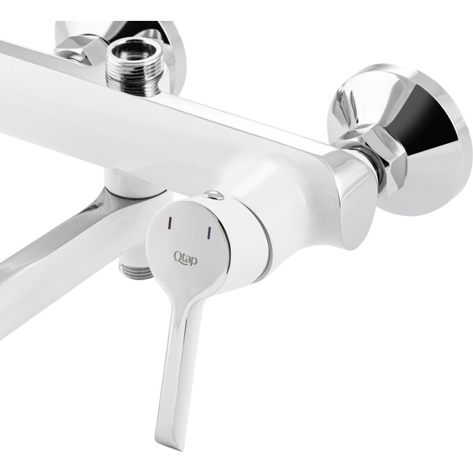 Душевая система Qtap Grand Chrome/White WCR 1004 (QTGRAWCR1004, белый/хром, с изливом), фото 3