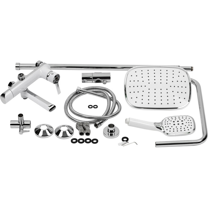 Душевая система Qtap Grand Chrome/White WCR 1004 (QTGRAWCR1004, белый/хром, с изливом), фото 9