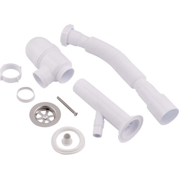 Сифон для раковины Lidz 60 06 Y002 00 (LU03, бутылочный, с дополнительным отводом), фото 2