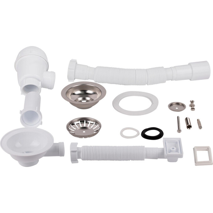 Сифон для кухонной мойки Lidz 60 05 M001 01 EURO (LK03), фото 2