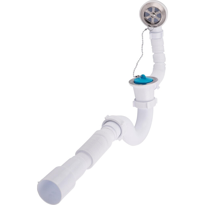 Сифон для ванны Lidz 60 03 V001 00 (LW02, c переливом, пробка), фото 