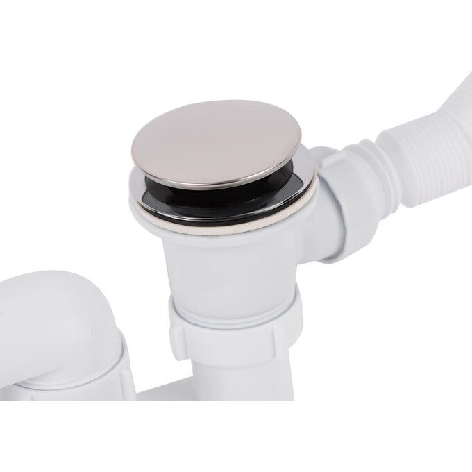 Сифон для ванны Lidz 60 03 V002 02 (LW04, c переливом, нажимной Click-Clack), фото 2